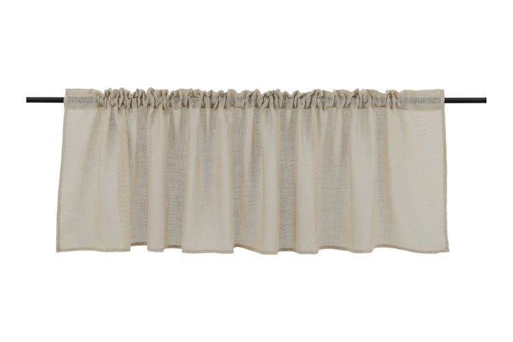 Kaya Vorhang 1 Stk., Café-Vorhang, Haubenvorhang, Küche Vorhang 55x250cm beige. 250 X 55 X 1 cm