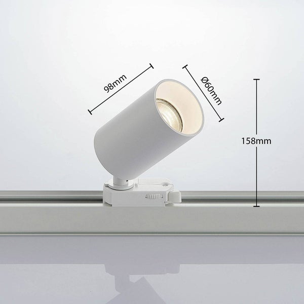 Arcchio Stromschienenstrahler Brinja (Modern) in Weiß aus Aluminium (1 flammig, GU10) Flurleuchte