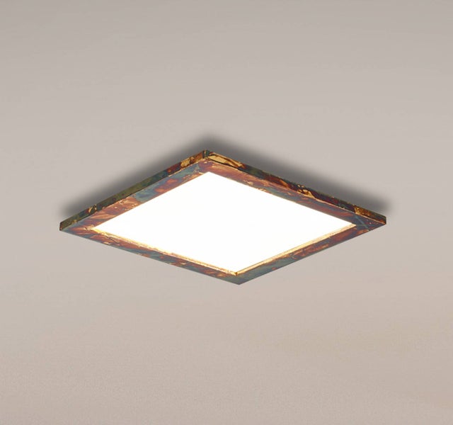 quitani LED Deckenleuchte (LED Panel) Aurinor (Modern) in Bronze aus Aluminium (1 flammig, ) - Lampe Deckenlampe Wohnzimmerleuchte