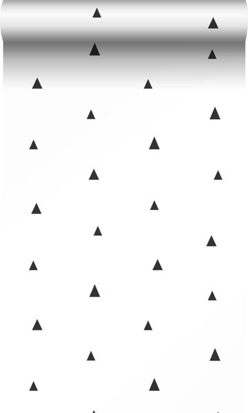 Origin Wallcoverings Tapete grafische Dreiecke Schwarz-Weiß - 0,53 x 10,05 m - 347681