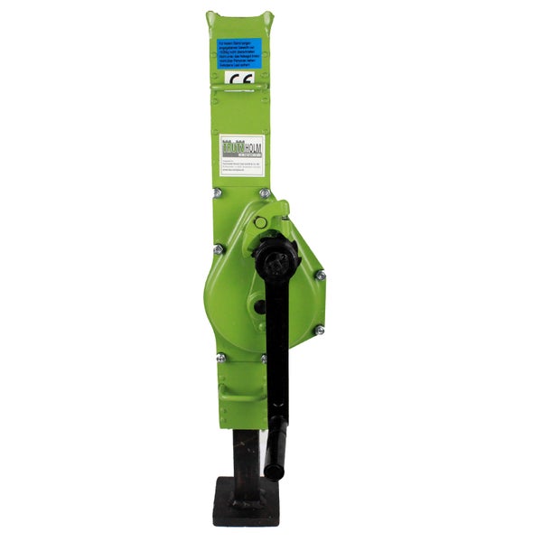 Grüner Seilzug mit Kurbel für Werkstattbedarf