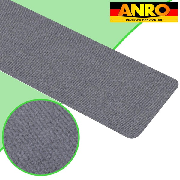 Stufenmatte Stufenschutz NEMESIS Treppenschutz Treppenmatte einfarbig selbsthaftend Grau 25x90cm