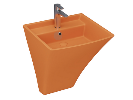 Waschbecken 50cm Monoblock 50 cm 495x500 mm