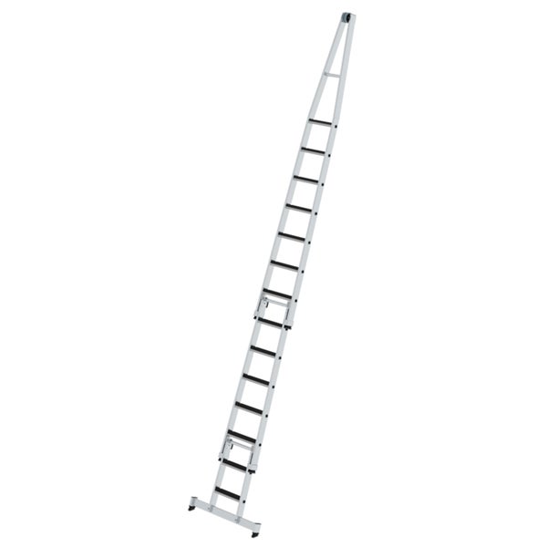 MUNK Stufen- Glasreinigerleiter 4-teilig mit clip-step R13 und nivello Traverse 2/6+5+7 Stufen