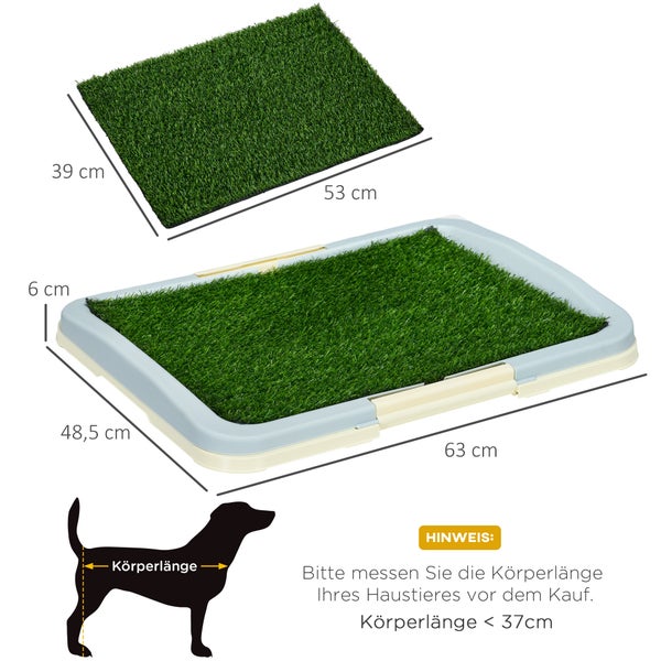 PawHut Hundetoilette, 63L x 48,5B x 6H cm, Kunststoff, PE, Grün