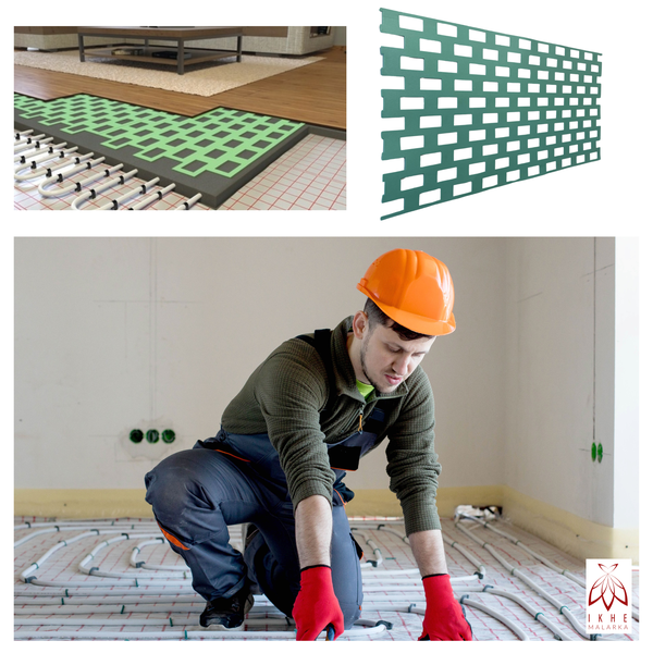 2,5mm Dämmung Unterlage für Fußbodenheizung Fußbodenunterlage Laminatböden Schalldämmung Warmdämmung Trittschalldämmung Thermo Base 100x50cm = 0,5m²
