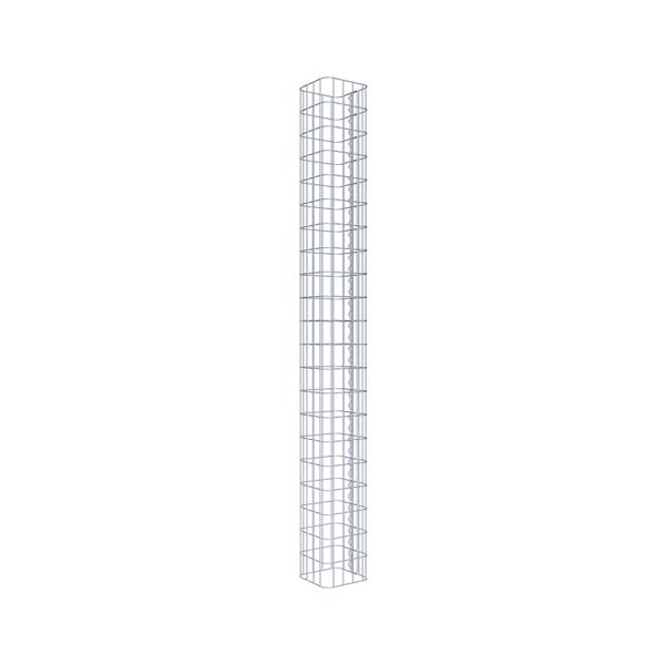 Gabionensäule 22 x 22 cm, MW 5 x 10 cm eckig - Höhe: 2,10 m