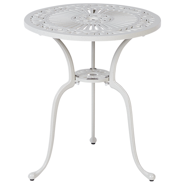 Outdoor Bistrotisch DASCIO 61 cm 61 cm Metall Cremeweiß