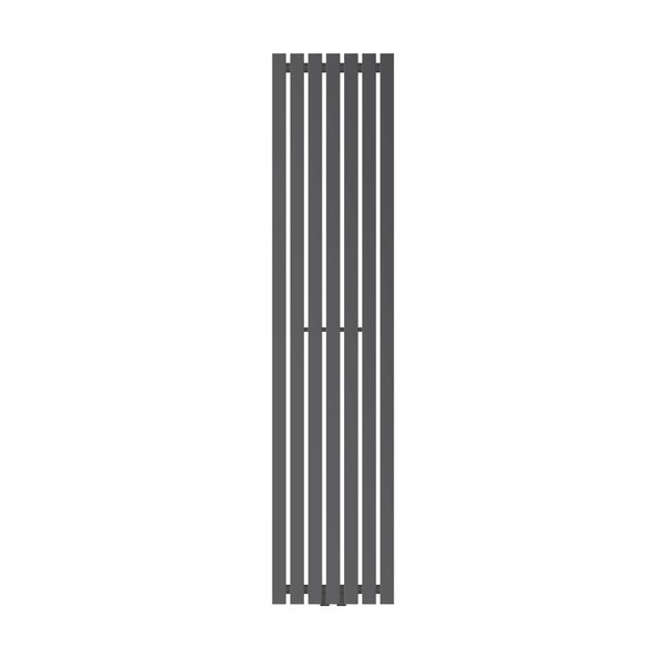 LuxeBath Designheizkörper Stella 1600 x 370 mm Anthrazit, Paneelheizkörper Mittelanschluss, Einlagig, Flach, Vertikal, Badheizkörper Röhrenheizkörper Flachheizkörper Badezimmer Heizung Bad Wandheizung