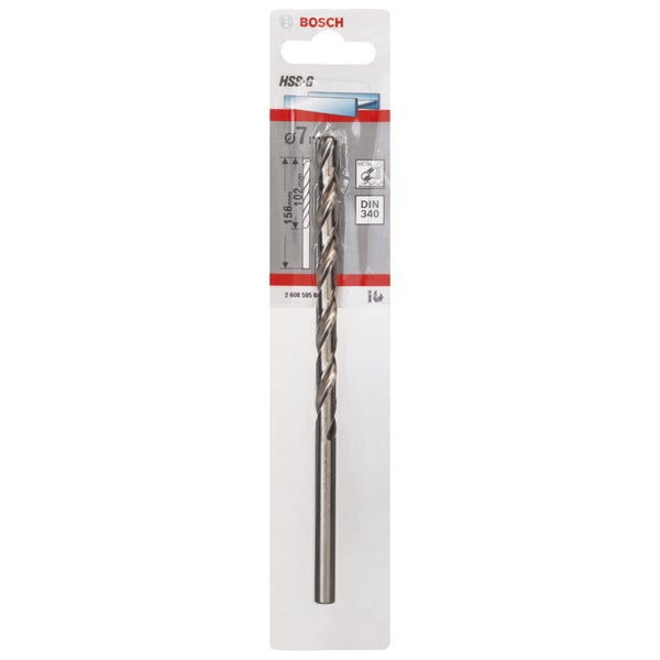 Bosch 1x Metallbohrer HSS-G DIN 340 7 x 102 x 156 mm - 2608595687