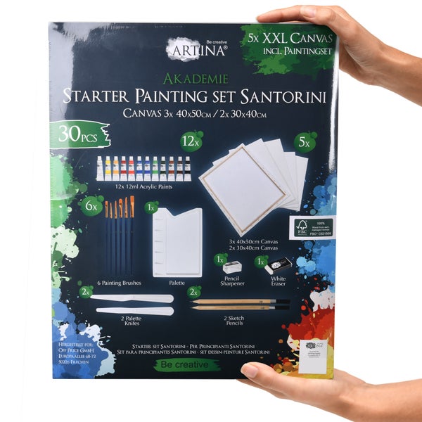 Artina Santorini Malset für Acrylmalerei (30tlg)