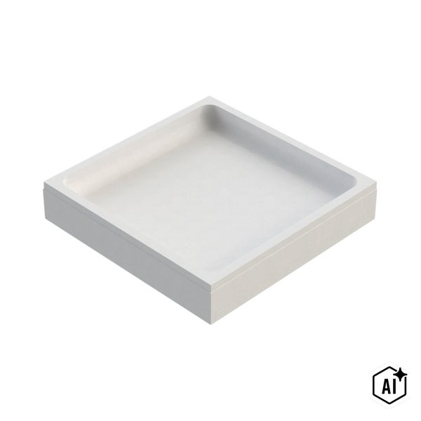 Quadratische Duschwanne für den Bodeneinbau aus Mineralguss