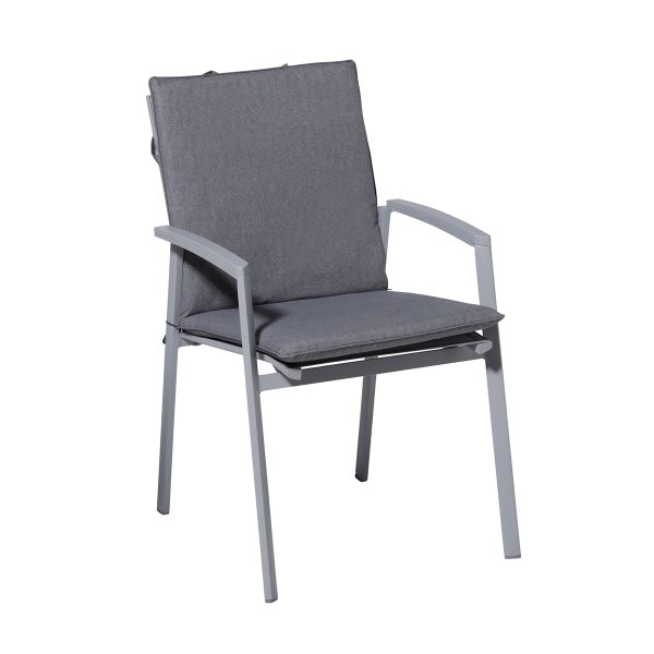 Stuhlauflage Stapelstuhl Oxford grau - Ca. 97x49 cm - 4er-Set