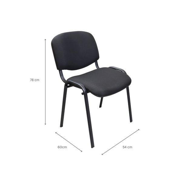 PROREGAL SuperSparSet 4x Stapelstuhl Blackbird HxBxT 78 x 54 x 60 cm Stapelbar Schwarz