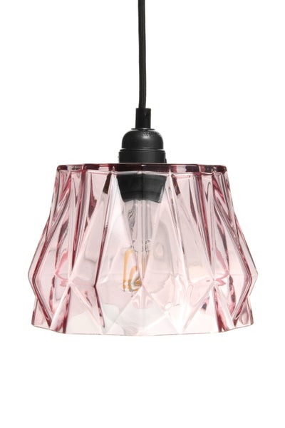 Moderne Glas Hängelampe Rosa | Wohnzimmer Esszimmer Leuchte