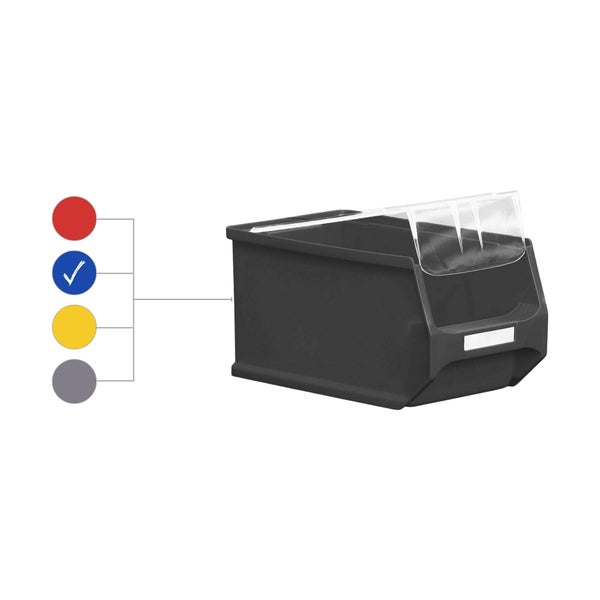 PROREGAL SuperSparSet 48 x Blaue Sichtlagerbox 3.0 Mit Abdeckung HxBxT 12,5 x 14,5 x 23,5 cm 2,8 Liter Sichtlagerbehälter Sichtlagerkasten