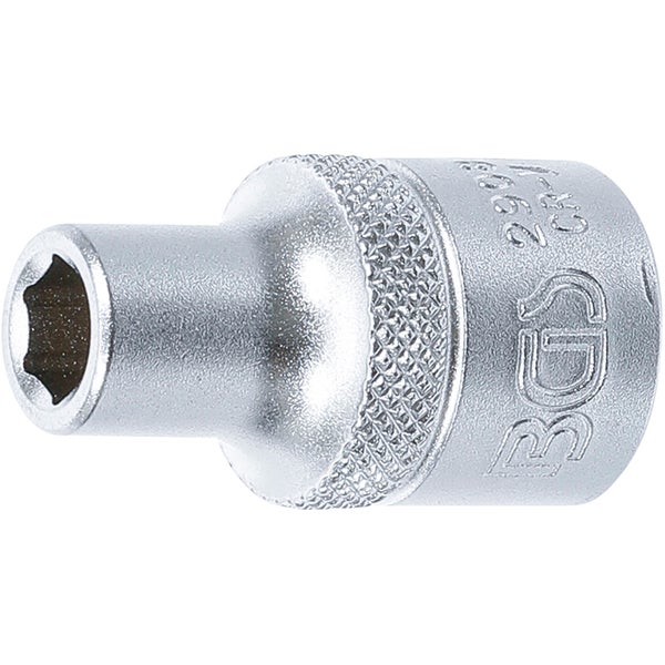 BGS Steckschlüssel-Einsatz Sechskant Antrieb Innenvierkant 12,5 mm (1/2) SW 8 mm - 2908