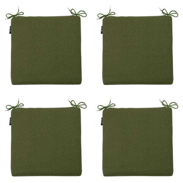 Sitzkissen Moosgrün Canvas Eco+ - Ca. 40x40 cm - 4er-Set