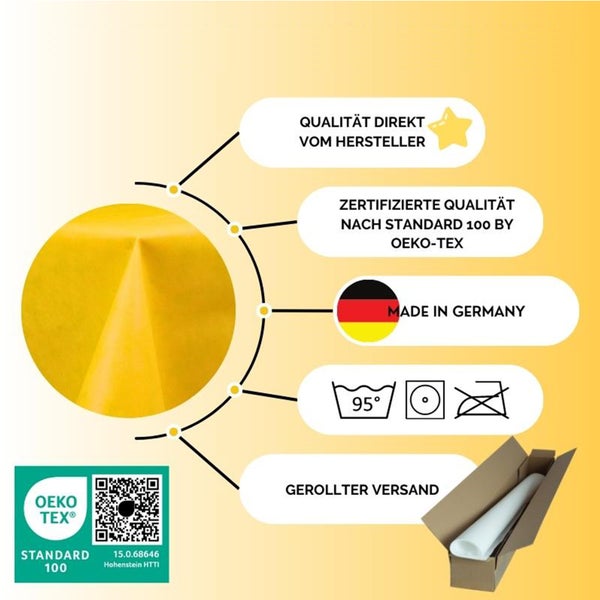 Sensalux Kombi-Set 1 Tischdeckenrolle 1m x 25m gelb + Tischläufer 15cm blau