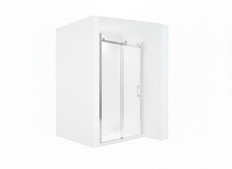 Duschkabine mit Schiebetür in einer Nische