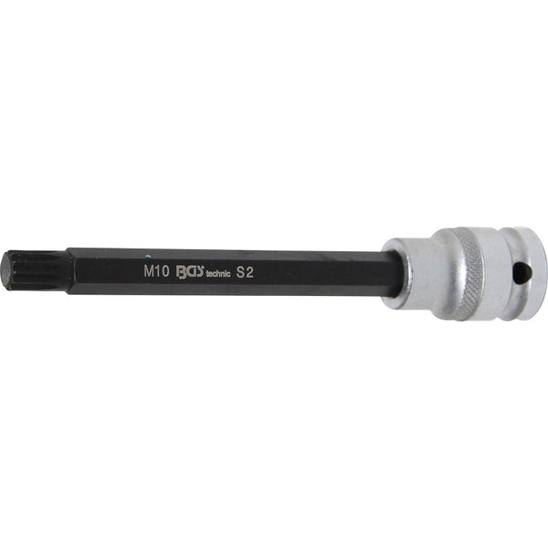 BGS Bit-Einsatz Länge 140 mm Antrieb Innenvierkant 12,5 mm (1/2) Innenvielzahn (für XZN) M10 - 5009