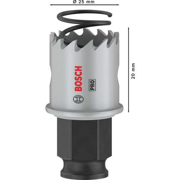 Bimetall Lochsäge mit einem Durchmesser von 25 Millimetern