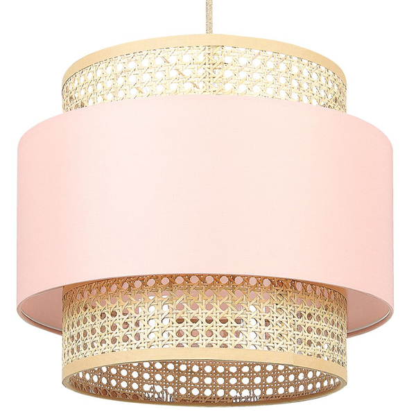 Hängeleuchte YUMURI Rattan Pfirsichrosa