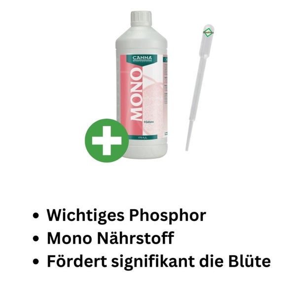 Canna Phosphor Dünger 1L – Flüssigdünger gegen Phosphormangel – Unterstützt Zellbildung, Energieübertragung & schnelles Wachstum – Kombinierbar & leicht dosierbar mit Pipette