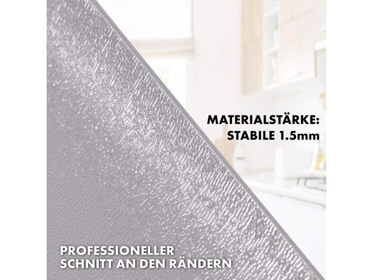 FLOORDIREKT Tischfolie Empire - mit abgeschrägter Kante - 1,5 mm Stärke - Dunkelgrau - 90 x 175 cm