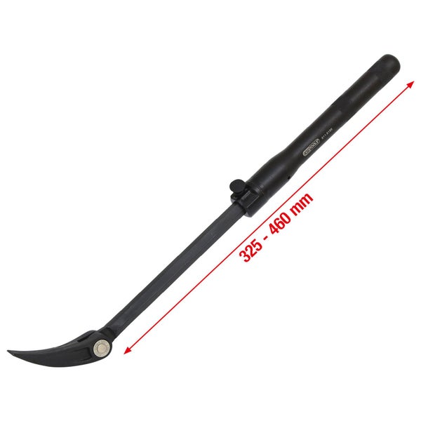 KS TOOLS Teleskop Gelenk-Rollkopf-Hebeleisen 325-460 mm - 911.8186