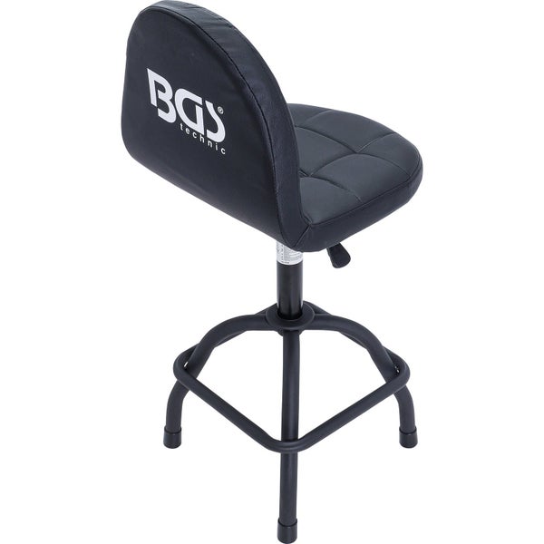 BGS Werkstatt-Drehstuhl mit Lehne höhenverstellbar - 70146