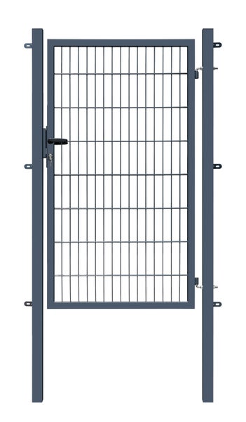 Einzelne Gartentür aus Metall mit Schloss