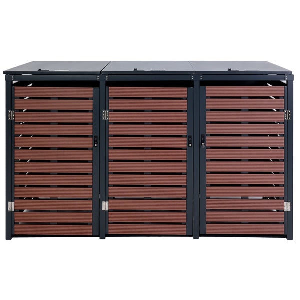 Mülltonnenbox für drei Mülltonnen