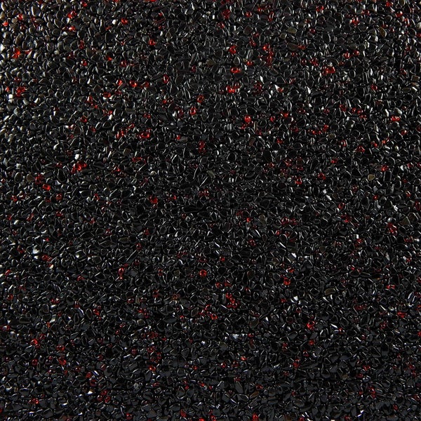 Terralith Glassteinteppich WAND Vetro Rosso / Nero (fein) für 1 qm