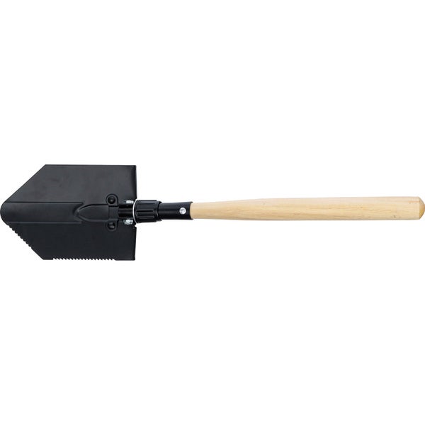 Klappspaten mit Holzgriff