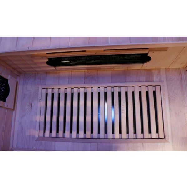 Dewello® Infrarotkabine Infrarotsauna HAMLIN 130cm x 105cm inkl. 5 Keramikstrahler, Karbon Karbonstrahler, Farblicht