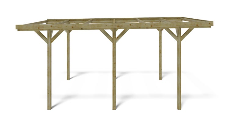 Carport Garagendach 3,04x5,12 m - 15,57 m2