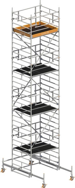 Layher Rollgerüst Uni Kompakt P2 Safety Plus mit Doppelgeländer 9,38m AH