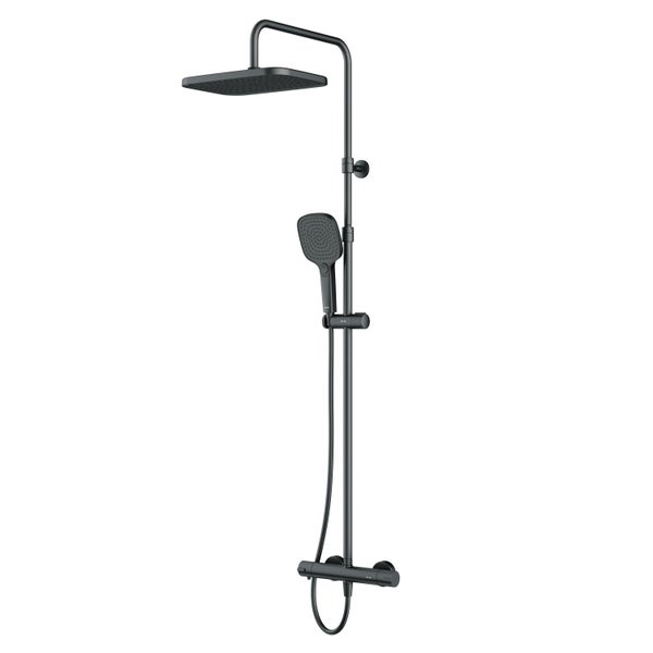 Duschsystem mit Kopfbrause und Handbrause sowie Thermostatarmatur