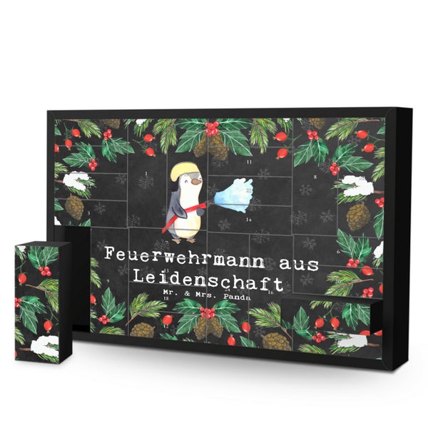 Mr. & Mrs. Panda Befüllbarer Adventskalender Feuerwehrmann Leidenschaft - Schwarz