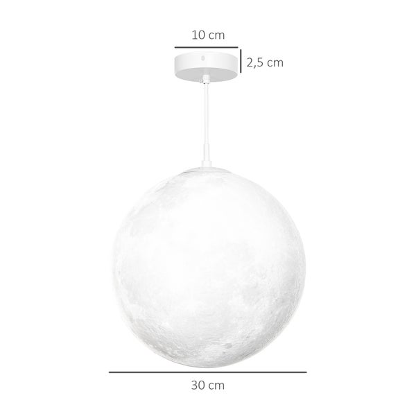 Mondförmige Pendelleuchte, Durchmesser 30 cm