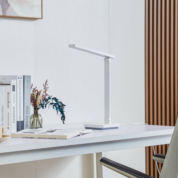Lindby LED Tischlampe Rylas ( Touchdimmer)mit USB Anschluss dimmbar (Modern) in Weiß (1 flammig, ) - Tischleuchte Schreibtischlampe Nachttischlampe Touch Lampe