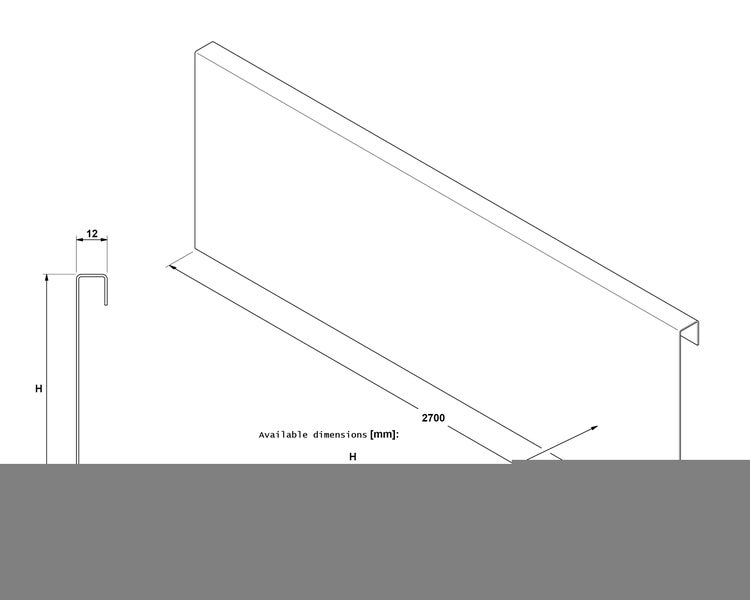 Sockelleiste aus Metall vor Holzboden