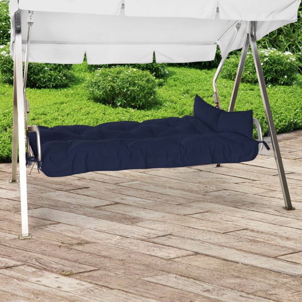 Beautissu Flair HS Hollywoodschaukelauflage 180x50x8cm Dunkelblau