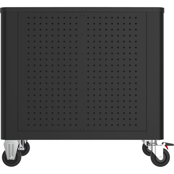 Werkzeugset in Schaumstoffeinlage mit Zangen, Ringmaulschlüsseln, Winkelschlüsselsätzen und einem einzelnen Gabel-Ringschlüssel.