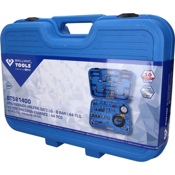 Brilliant Tools Benzindruckprüfer-Satz in blauem Tragekoffer
