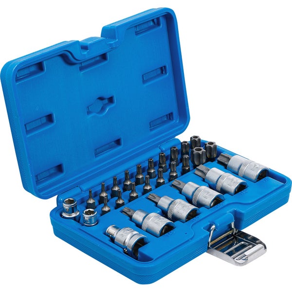 Steckschlüssel-Bit-Satz in blauem Kasten