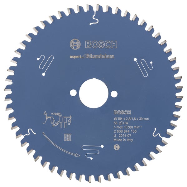 Bosch Kreissägeblatt Expert for Aluminium für Handkreissägen 184 x 30 x 2,6 mm 56 - 2608644100
