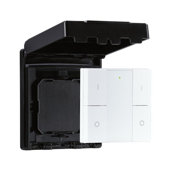 Wandschalter Smart Home Zigbee 3.0 On/Off/Dimm Outdoor Schwarz