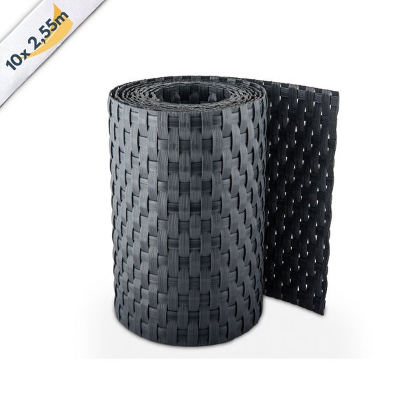 Zaunfolie, 10 Stück, je 2,55 Meter lang, Sichtschutz